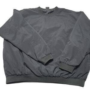 Vintage JC Penny USA Olympics Pullover Black Windbreaker V-neck Men's XL 90's